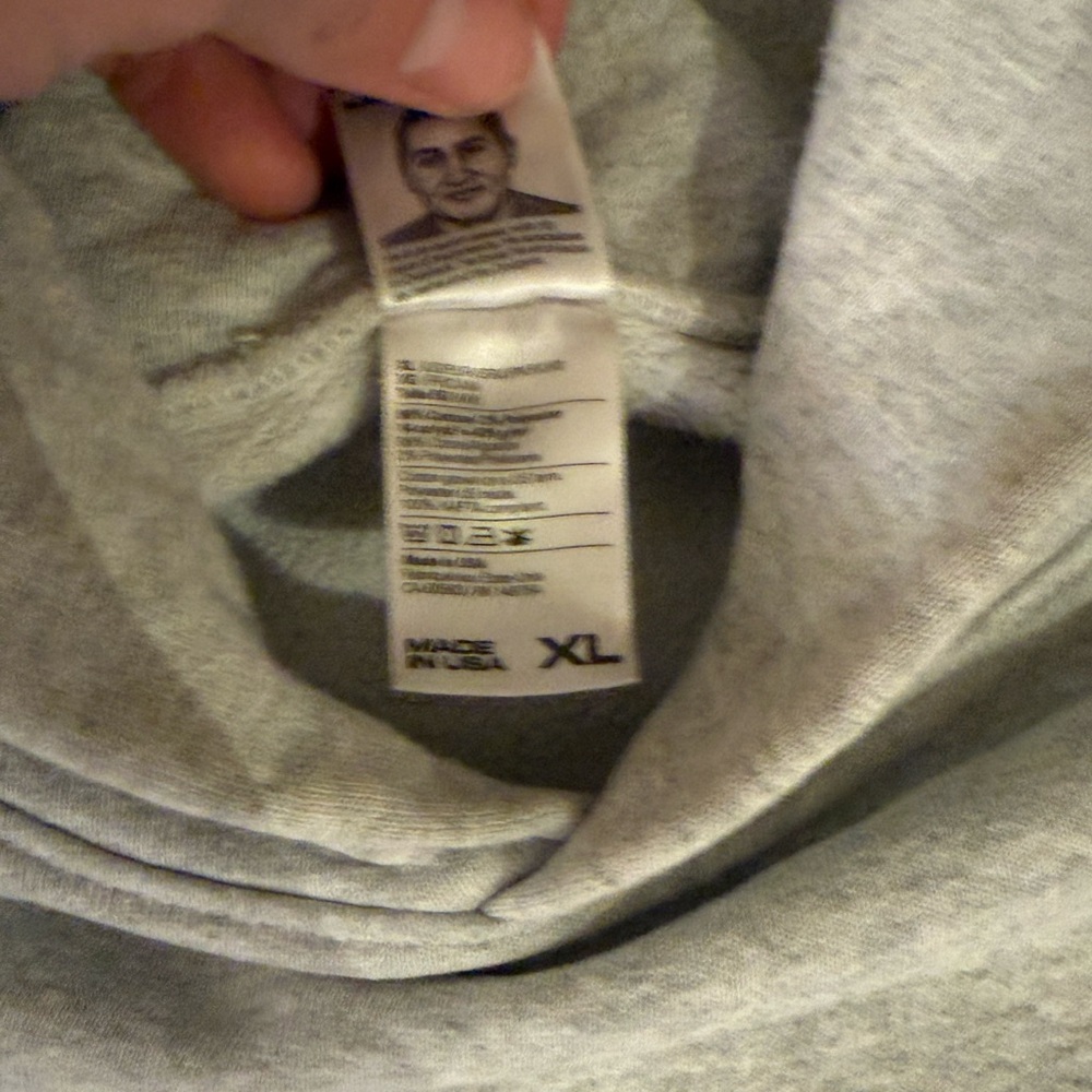 Men's Gray Los Angeles Apparel Heavyweight Hoodie - Picture 6 of 6
